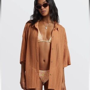 Billabong crochet beach cover up/overshirt size XS (oversized)
